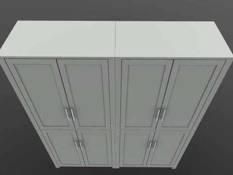 Wooden Almirah 3D Model