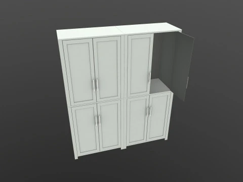 Wooden Almirah 3D Model