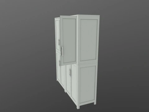 Wooden Almirah 3D Model