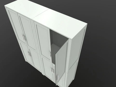 Wooden Almirah 3D Model