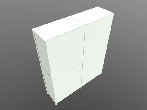 Wooden Almirah 3D Model