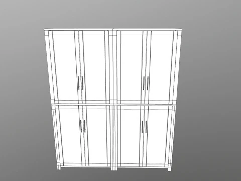 Wooden Almirah 3D Model