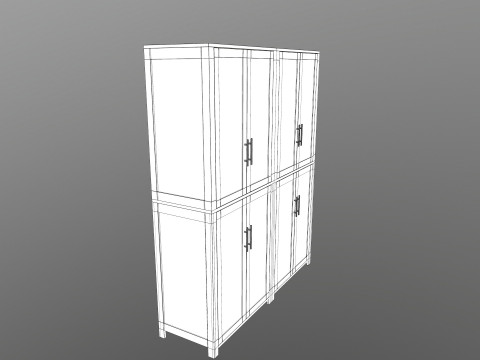 Wooden Almirah 3D Модель