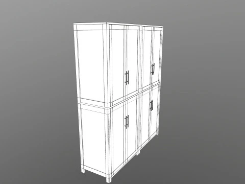 Wooden Almirah 3D Model