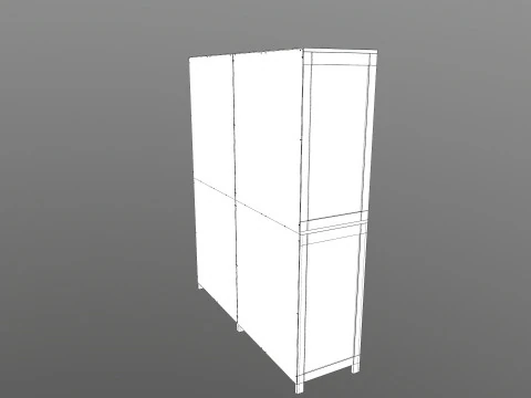 Wooden Almirah 3D Model