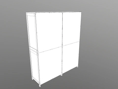 Wooden Almirah 3D Model