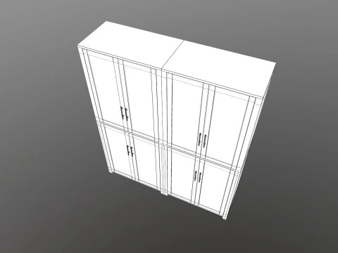 Wooden Almirah 3D Model