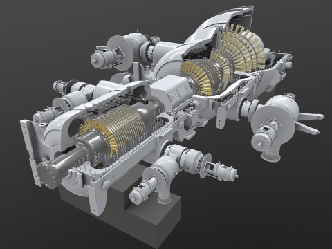 Turbine Cross section Modèle 3D