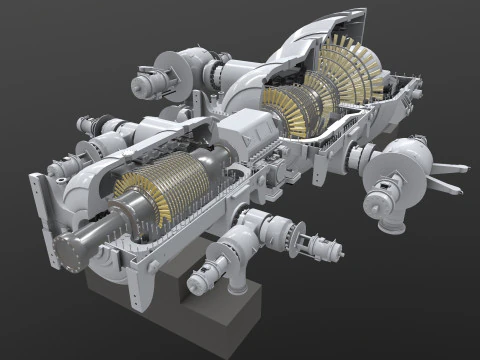 Сечение турбины 3D Модель
