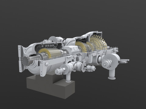 Turbine Cross section Model 3D