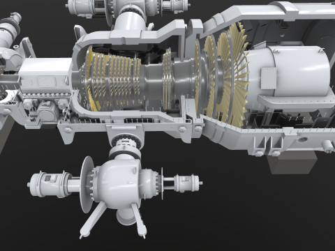 Turbine Cross section Model 3D