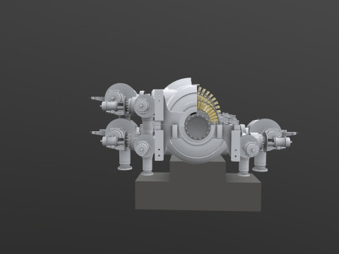 Turbine Cross section Model 3D