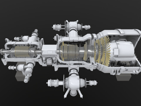 Turbine Cross section Model 3D