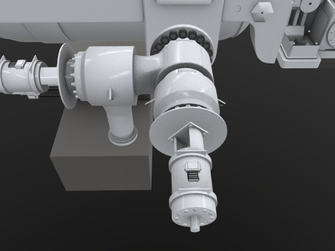 Turbine Cross section Model 3D