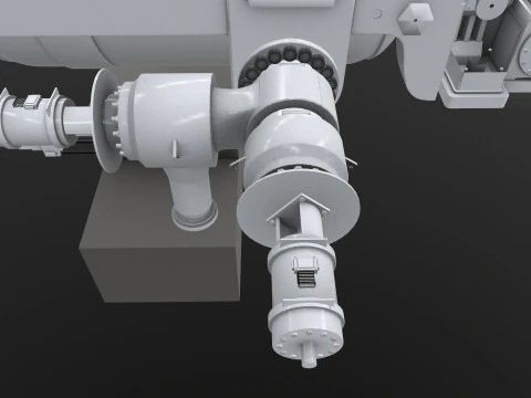 Turbine Cross section 3D Model