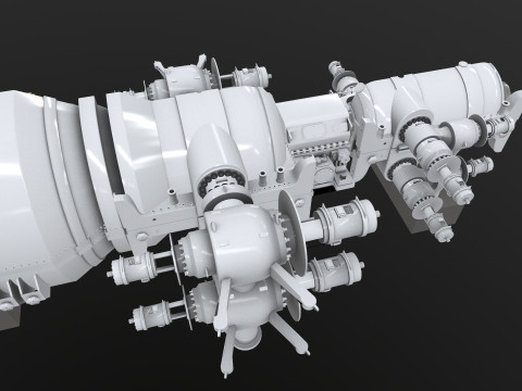 Turbine Cross section Model 3D