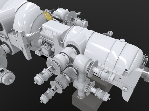 Turbine Cross section Model 3D
