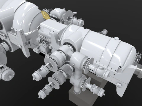 Turbine Cross section 3D Model
