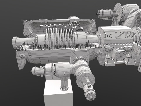 Turbine Cross section Model 3D