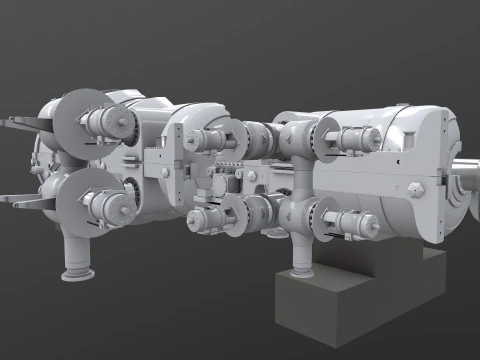 Turbine Cross section 3D Model