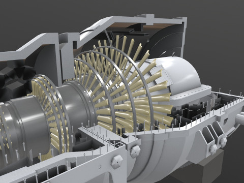 Turbine Cross section Model 3D