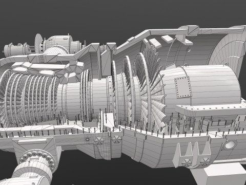Turbine Cross section Model 3D