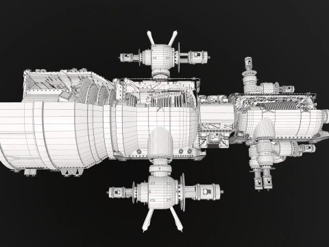 Turbine Cross section 3D Model