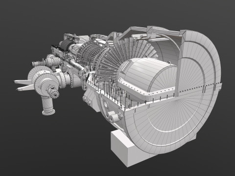 Turbine Cross section Model 3D