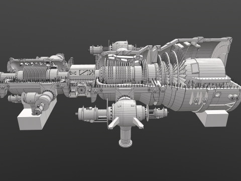 Turbine Cross section Model 3D