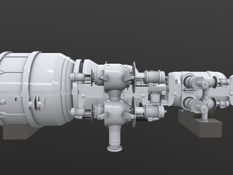 Turbine Cross section Model 3D