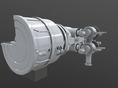 Turbine Cross section 3D Model