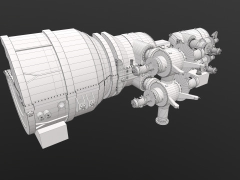 Turbine Cross section Model 3D