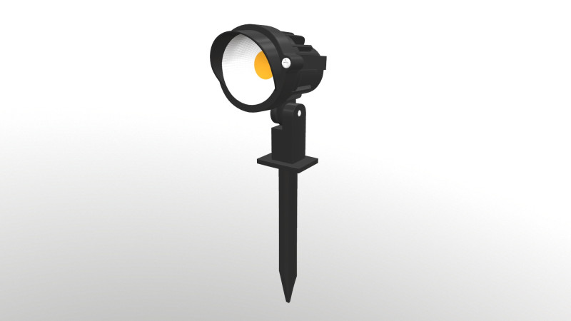 Spike Spot Light 3D Model .c4d .max .obj .3ds .fbx .stl .blend 