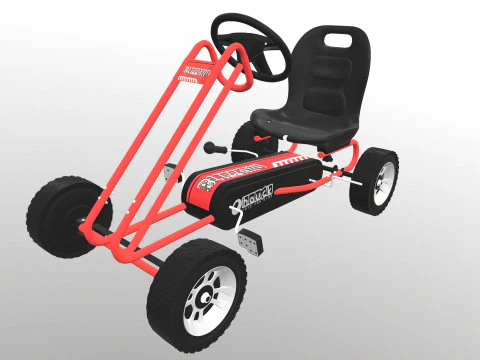 Samoch&oacute;d napędzany pedałami Model 3D