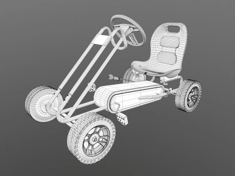 Pedal Powered Car 3D Model