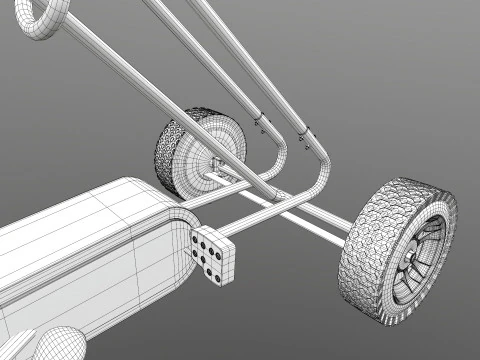 Pedal Powered Car 3D Model