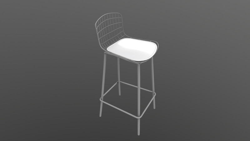 Cafe Chair 3D Model .c4d .max .obj .3ds .fbx .stl .blend 