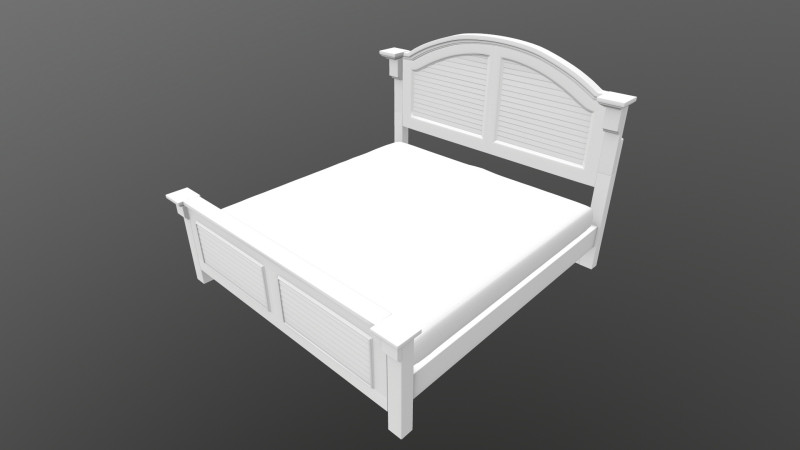 Bed 3D Модель .c4d .max .obj .3ds .fbx .stl .blend 