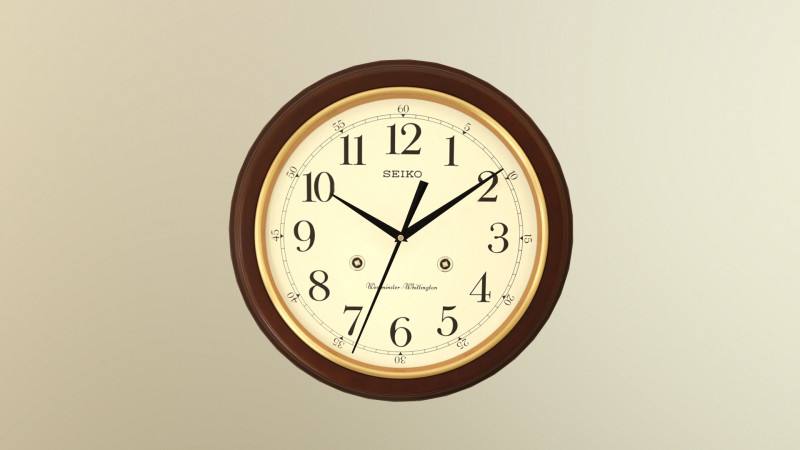 Wall Clock Model 3D .c4d .max .obj .3ds .fbx .stl .blend 