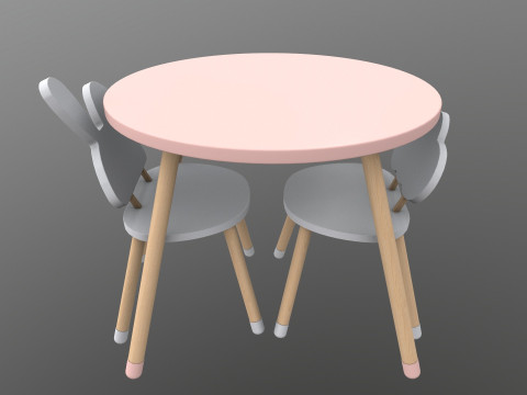 Kids Chair Table 3D Модель