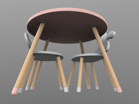 Kids Chair Table 3D 모델