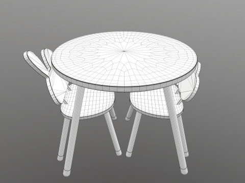 Kids Chair Table 3D 모델