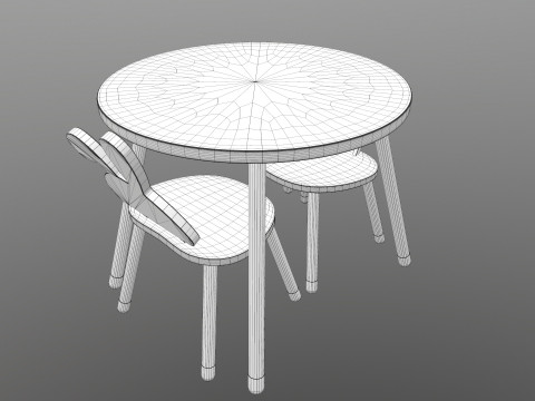 Kids Chair Table 3D 모델