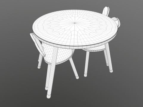 Kids Chair Table 3D 모델