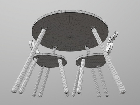 Kids Chair Table 3D 모델