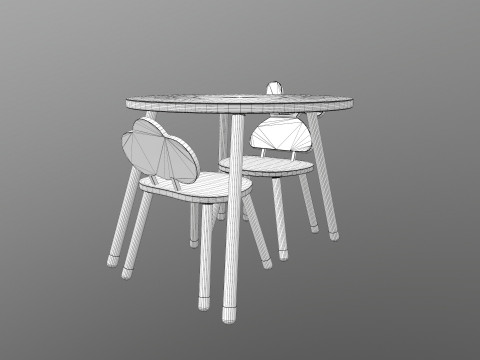Kids Chair Table 3D 모델