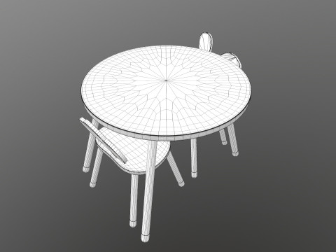 Kids Chair Table 3D 모델