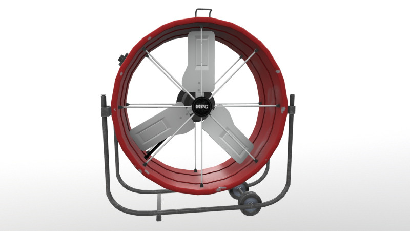 Industrial fan 3D 模型 .c4d .max .obj .3ds .fbx .stl .blend 