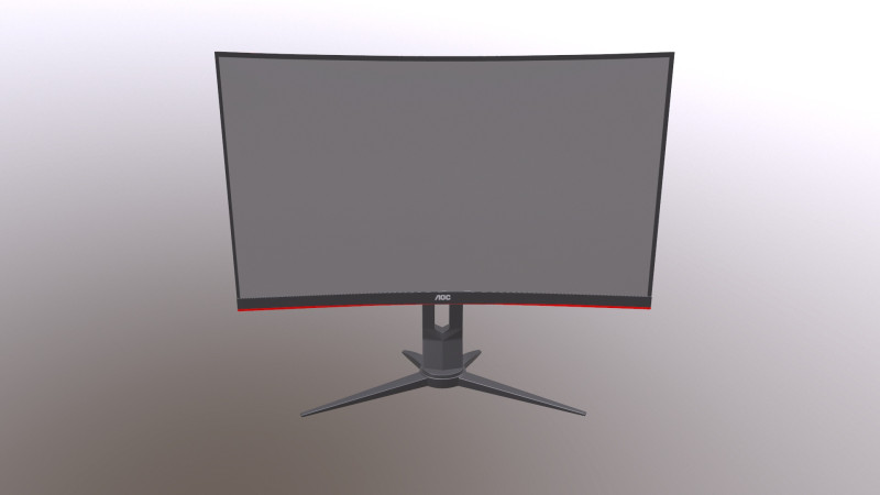AOC Monitor Modelo 3D .c4d .max .obj .3ds .fbx .stl .blend 