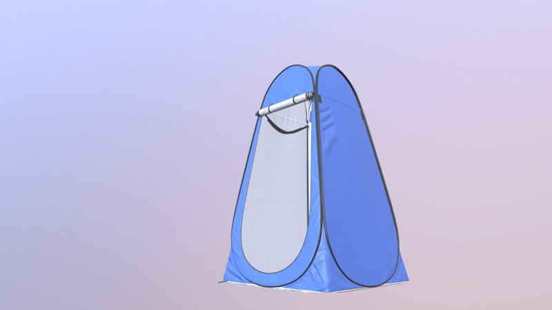 Camping Toilet Tent 3D-Modell .c4d .max .obj .3ds .fbx .stl .blend 